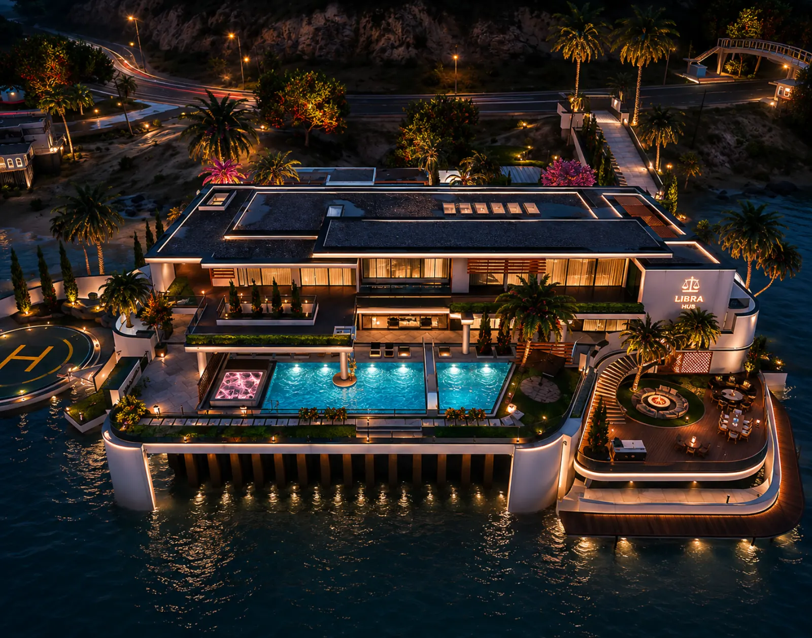 Interior of a Vinewood Hills property overlooking the city
